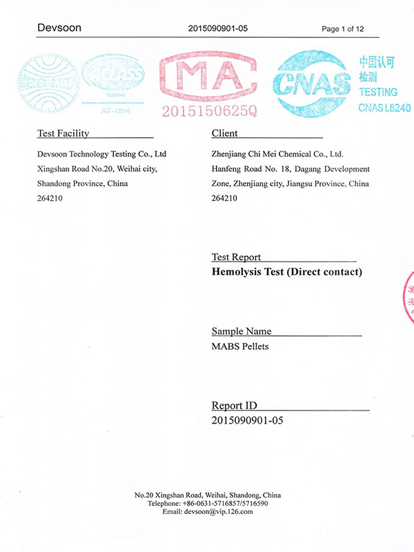 Hemolysis test 